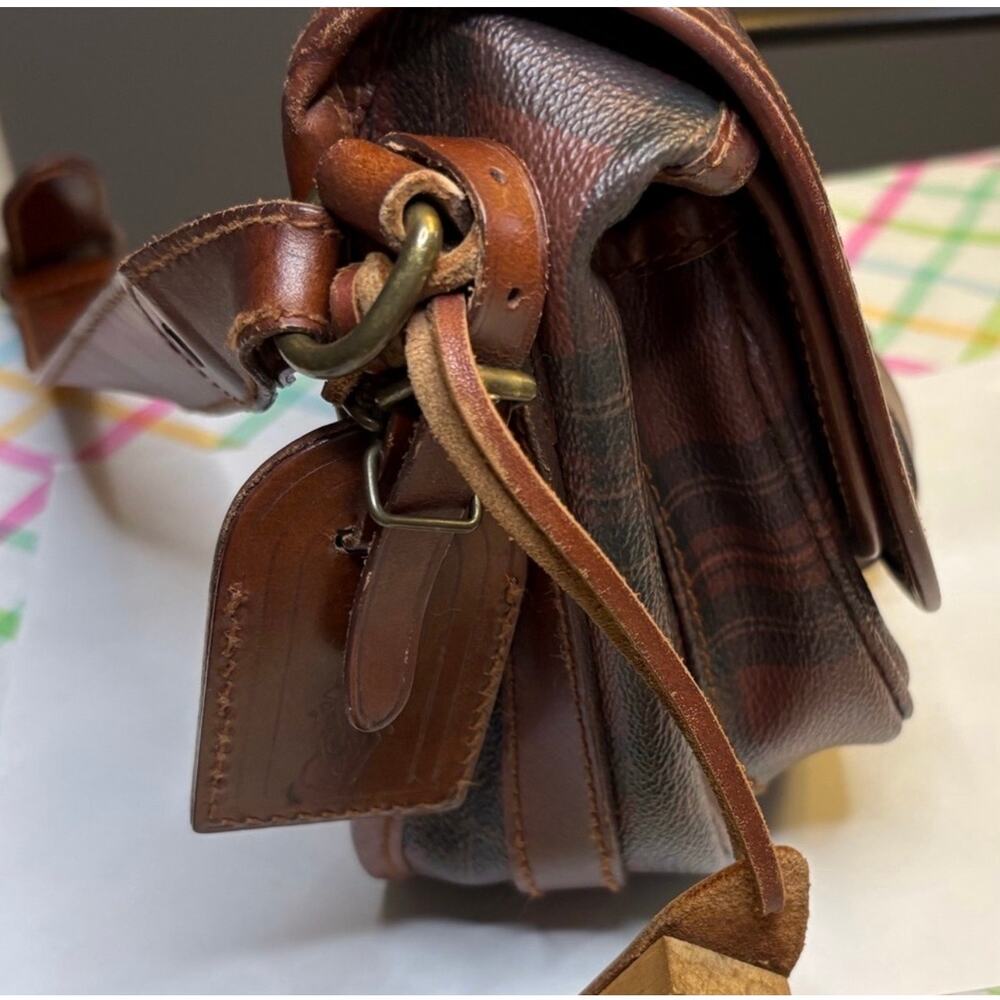 Ralph Lauren Vintage Brown/Black Checkered Crossbody - Picture 3 of 5